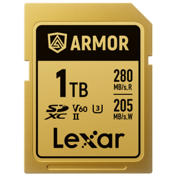 Lexar SDXC ARMOR Gold UHS-II U3, Stainless Steel, IP68 R280/W210 (V60) 1TB (LSDAMGL001T-RNNNG)