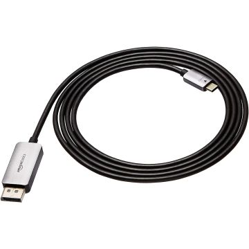 Amazon Basics USB C to DisplayPort Cable Aluminium 1.8m Grey