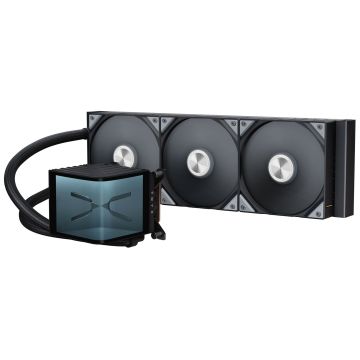 TRYX PANORAMA 360 AiO Wasserkühlung, 3D-AMOLED-Display - 360mm, Black (L-P360N-DS3M-G1K)