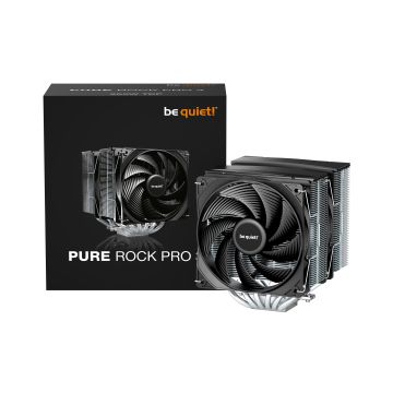 be quiet! Pure Rock Pro 3 CPU cooler, dual tower - 120mm, silver (BK041)