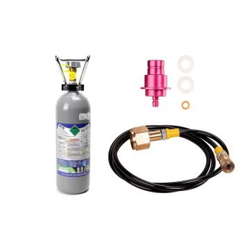 GPG Sodastream 2 kg CO2 Gas bottle, Gas Bottle Filled With Carbon Dioxide (CO2) + PRUDELUX Adapter (Length 1.5 m)
