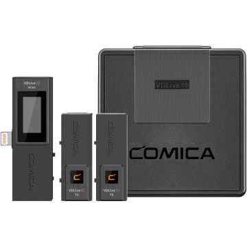 Comica VDLive10 MI Versatile 2.4G Wireless USB Lightning Microphone Black