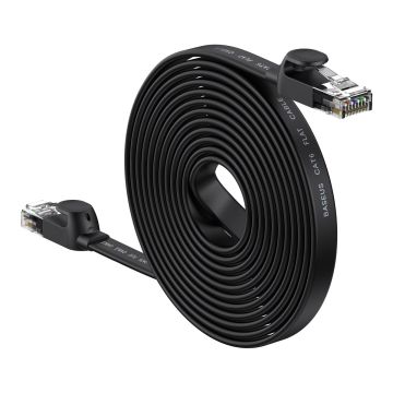 Baseus high Speed Six types of RJ45 Gigabit network cable (flat cable) 15m Black