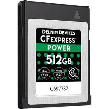 Delkin Devices 512GB CFexpress POWER Memory Card (DCFX1-512)