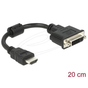 Delock Adapter HDMI Plug to DVI 24+5 Socket 20 cm (65327)
