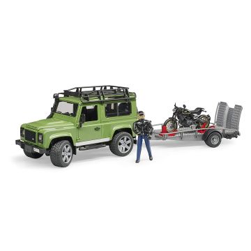 Bruder Land Rover Defender Station Wagon Featuring Trailer (02598)