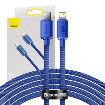 Baseus Crystal Shine cable USB-C to Lightning 20W PD 2m Blue (CAJY000303)
