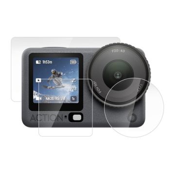 Puluz tempered glass set for DJI Osmo Action 6 (3 pcs)