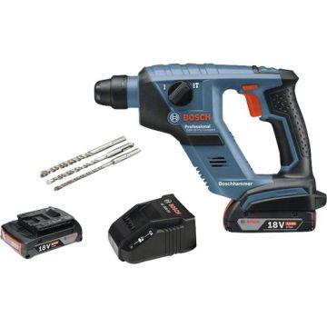 Bosch GBH 18 V-LI Compact (2.0 Ah) incl. 2 Batteries and 3 pcs. Drill Set (3165140871372) L-Boxx