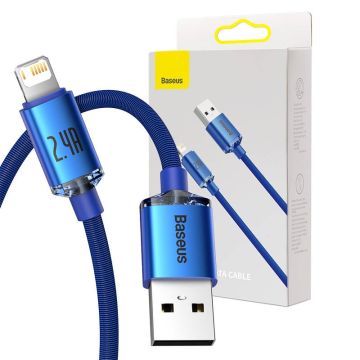 Baseus Crystal Shine cable USB to Lightning 2.4A 2m Blue (CAJY000103)