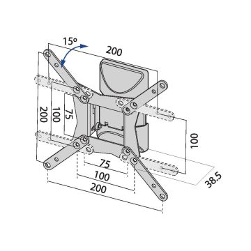TB Wall Mount 17''- 42'' (AJTBXT42202W152)
