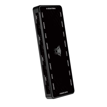 JL8 ARGB PWM Fan HUB, Supports 8 Groups of Fan, 8-Port 4-Pin PC Fan Controller