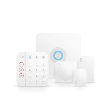 Ring Alarm 5 Piece Kit (2nd Generation) home security system with optional Assisted Monitoring - No long-term commitments - Works with Alexa