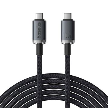 Baseus Crystal Shine Fast Charging cable USB-C to USB-C 100W 1.5m 20Gb Black (P10318204111-00)