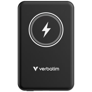 Verbatim Charge n Go Essentials Power Bank Magnetic Wireless 5000 mAh Black