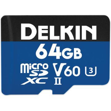 Delkin Prime microSDXC 64GB Class 10/U3/V60 300/100 MB/s (DDMSDB190064)