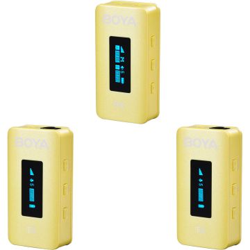 Boya BY-XM6-K2Y 2.4GHz Ultra-compact Wireless Microphone System Kit Yellow