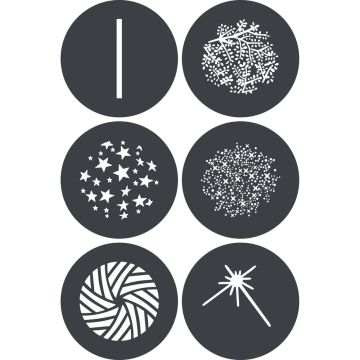 Godox GP-GS3 Gobo Set for MG1200Bi Spotlight Mount (6-Pack)