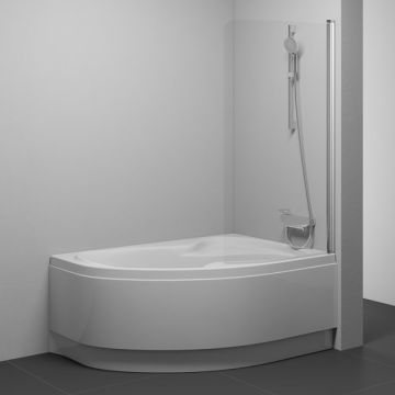 Ravak Vannas Siena CVSK1 ROSA 160/170 R Bright Alu+Caurspīdīgs Stikls (7QRS0C00Y1)