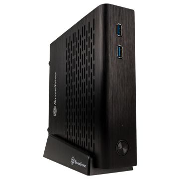 SilverStone SST-PT13B-USB3.0 Petit Thin-Mini-ITX Case - black (SST-PT13B-USB3.0)
