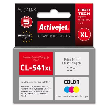 Activejet AC-541NX ink for Canon printer (replacement Canon CL-541XL)