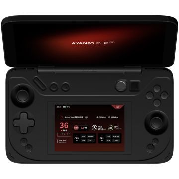 Ayaneo Flip DS Handheld Konsole – AMD Ryzen 7840U, 16 GB LPDDR5X, 512 GB SSD, Shadow Black (FLIP DS (7840U 16/512) SW)