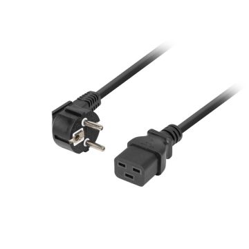 Lanberg Power Cable C19 to CEE 7/7 1.8 m Black (CA-C19C-10CC-0018-BK)