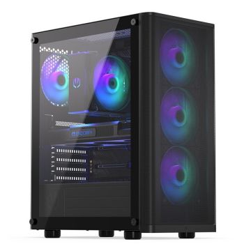 Endorfy Ventum 200 ARGB Midi Tower Case ATX MicroATX MiniITX Black (EY2A014)