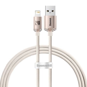 Baseus Crystal Shine cable USB to Lightning 2.4A 1.2m Pink (CAJY001104)
