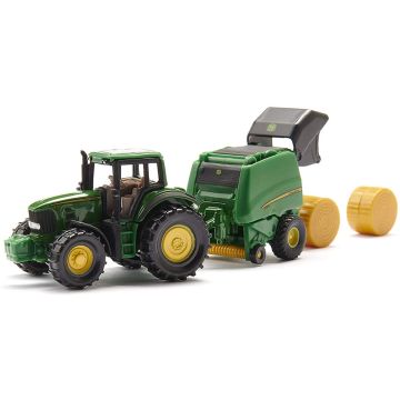 Siku John Deere Tractor with round baler (1665)