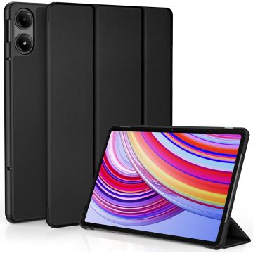 EasyAcc Case for Redmi Pad Pro 12.1 / Xiaomi Poco Pad 12.1 (2024) Protective Ultra Thin PU Leather Black