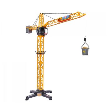 Dickie Toys Giant Crane Electric Toy Crane, Remote Controlled for Children Aged 3 and Above 100 cm High with Load Hook, Winch, Bucket and Shovel (201139013)