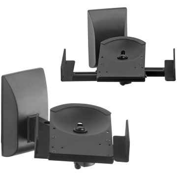 Suptek Dual Side Clamping Bookcase Speaker Bracket Wall Mount, holds up to 30kg each (SPM201XL)