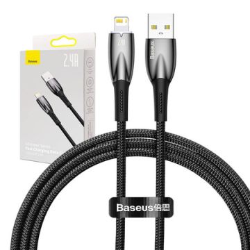 Baseus Glimmer Series USB cable for Lightning 2.4A 1m Black (CADH000201)