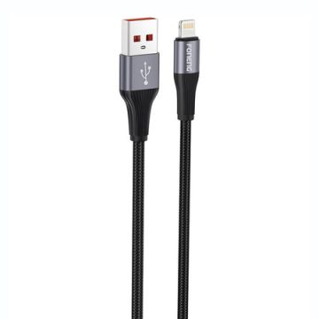Foneng X112 USB-A to Lightning cable 2.4A 1m Black