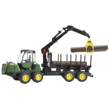 Bruder John Deere 1210E Forwarder with 4 Trunks and Grab (02133)