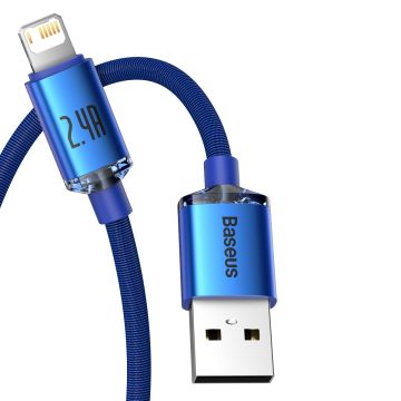 Baseus Crystal Shine cable USB to Lightning 2.4A 2m Blue (CAJY000003)
