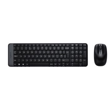 Logitech MK220 Wireless Keyboard and Mouse Combo Black QWERTY US International (920-003161)