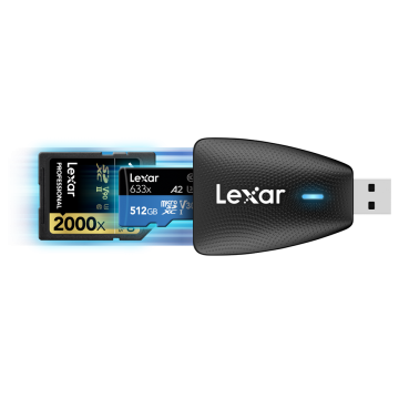 Lexar Multi-Card 2-in-1 USB 3.1 SD/microSD Reader