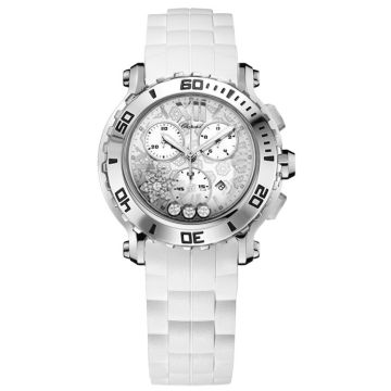 Chopard Happy Sport Round White Snowflake  Ladies Watch 288499-3004-RWH