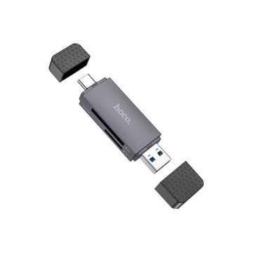 Extra Digital Card Reader HOCO HB45, 2 Slots: SD, TF, USB-A, USB-C CA914777 6942007620529