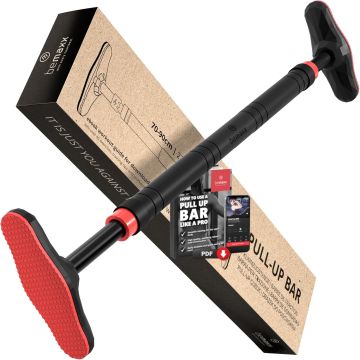 BeMaxx Pull-up bar for door frames without screws/drilling, padded handles