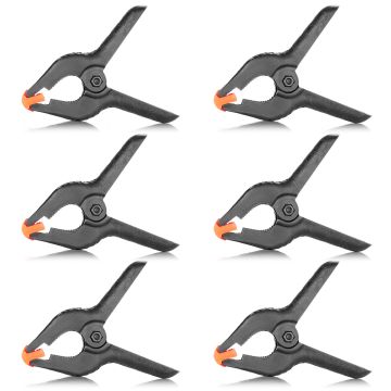 Neewer 6-Pack Set Heavy Duty Muslin Spring Clamps Clips 4.3"/11cm for Photo Studio Backdrops Backgrounds Woodworking (10076001)