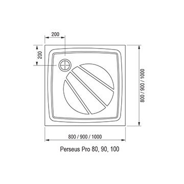 Ravak Perseus Pro 90 White (XA037701010)