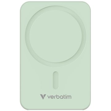 Verbatim Charge n Go Essentials Power Bank Magnetic Wireless 20000 mAh Green