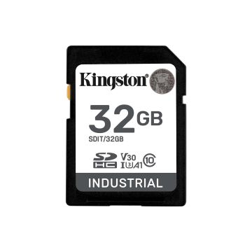 Kingston Industrial 32GB SDHC Memory Card UHS-I U3 Class 10 V30 Black SDIT/32GB