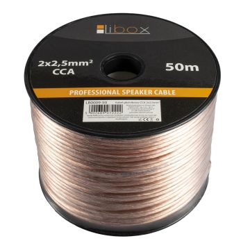 Libox Audio Vads 2x2,50mm (LB0009-50) 50m Transparent