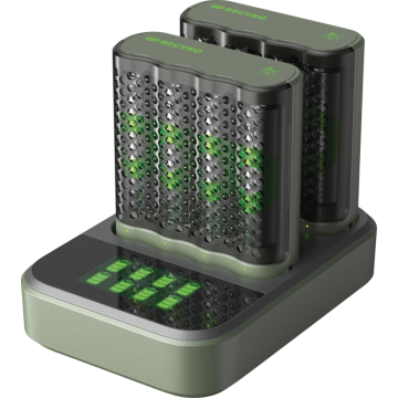 GP Recyko M452 Quick charger, with dock, NiMH, incl. 8x AA 2600 mAh (GPACSM452009)