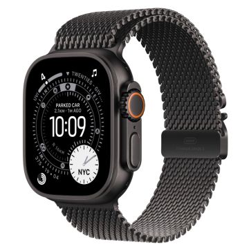 Apple Watch Ultra 3 GPS + Cellular 49mm Black Titanium Black Titanium Milanese Loop (L) MF1T4