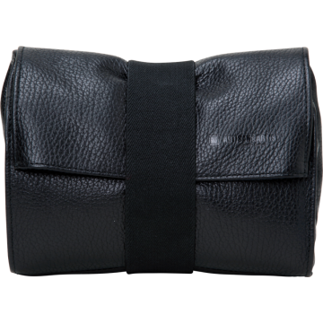 Artisan & Artist ACAM-78 Leather Pouch in Kipskin Leather (L) Black